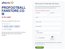 Tablet Screenshot of profootballfanstore.com